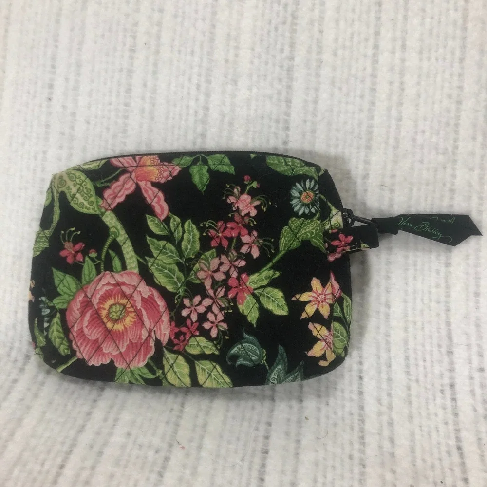 Vera Bradley Coin Purse Floral Zip Pouch‎ Wallet Small Accessory - Picture 2 of 4